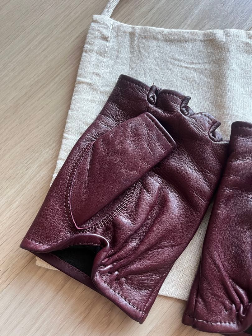 小物 OURLEGACY BIKER GLOVE Currant Red Nappa