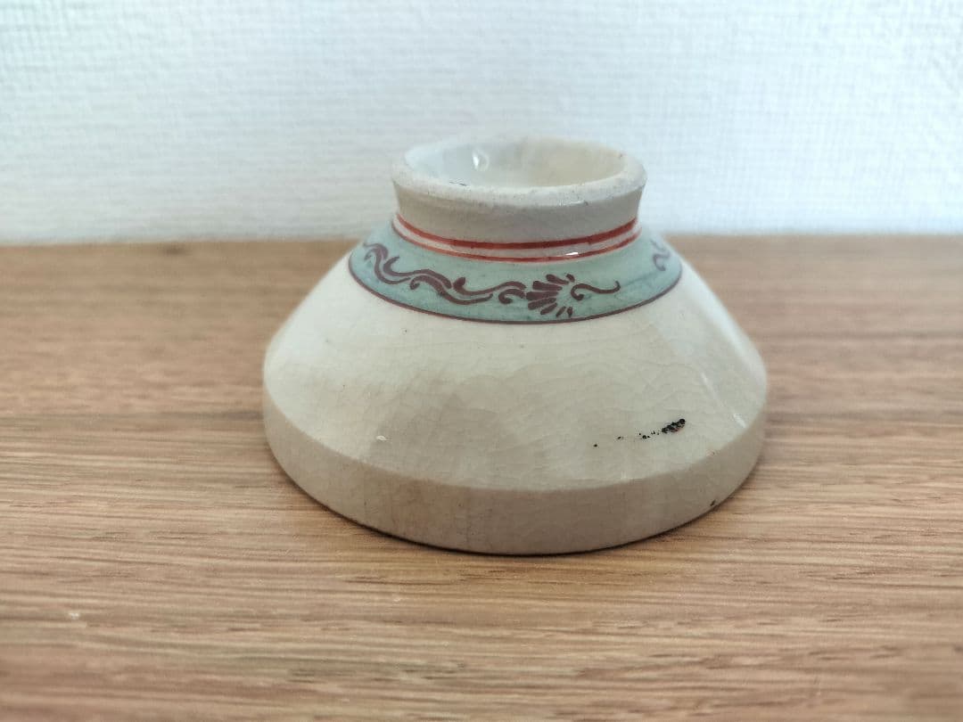 お値下げしました、九谷焼　月に鶯　盃