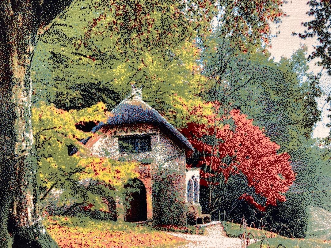 225万ノット！ピクチャーカーペット 額縁付き！50×70cm-190301