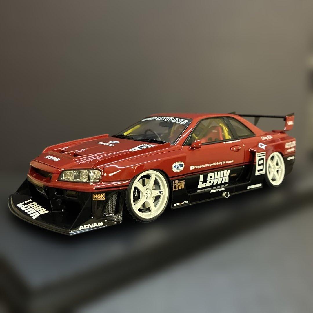 032 LBWK LB-ER34 スーパーシルエット 1/18スケール ミニカー