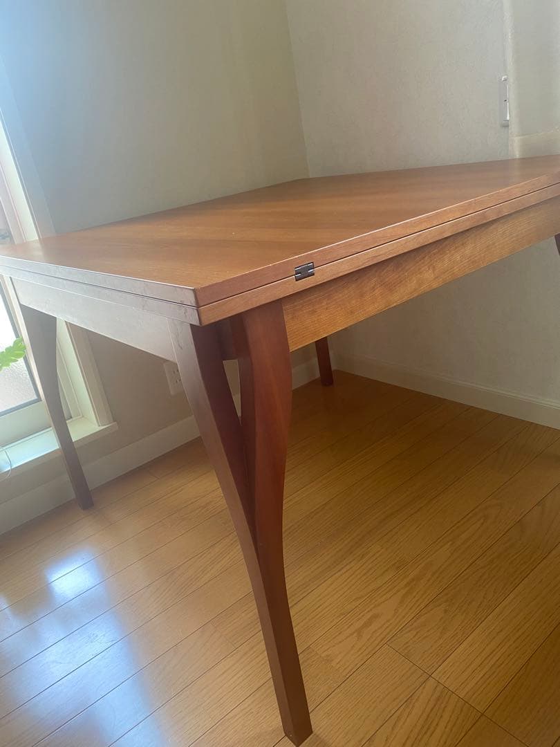 PORADA 木製ダイニングテーブル 伸縮機能付き