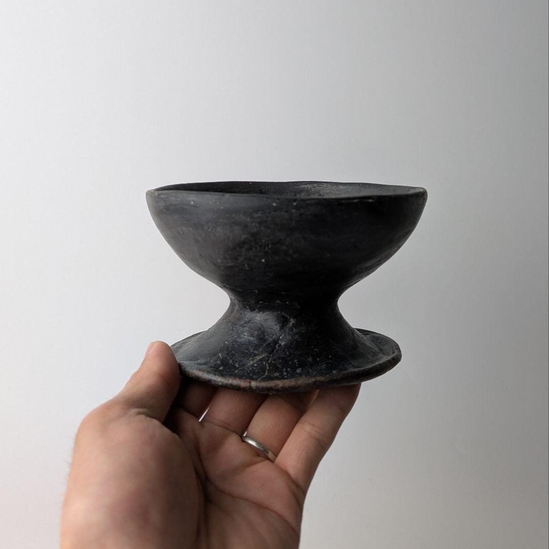 御陵碗 高杯 台付碗 黒色陶器 土師器 奈良時代 平安時代 骨董 古美術