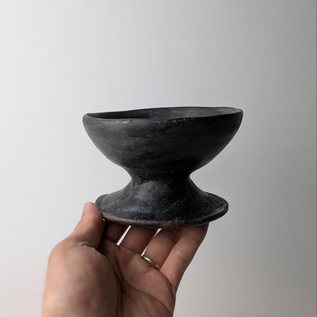 御陵碗 高杯 台付碗 黒色陶器 土師器 奈良時代 平安時代 骨董 古美術