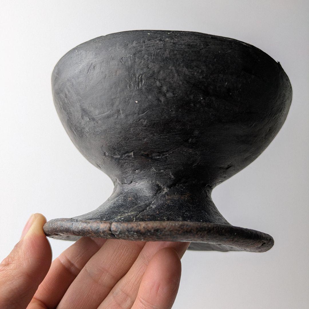 御陵碗 高杯 台付碗 黒色陶器 土師器 奈良時代 平安時代 骨董 古美術