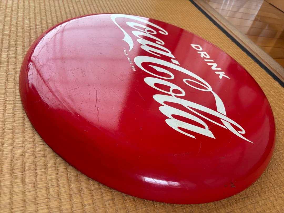 コカコーラ　ボタン型　ホーロー看板　ヴィンテージ　Coca-Cola オブジェ