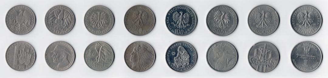 ポーランド 旧貨幣 10 20 100 500 10000 ズロチセット