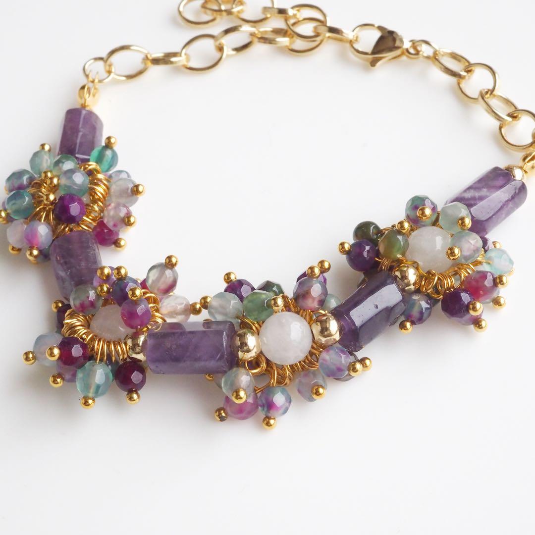 【桃色の雲】✳︎SALE✳︎マトリックスオパールネックレストップ