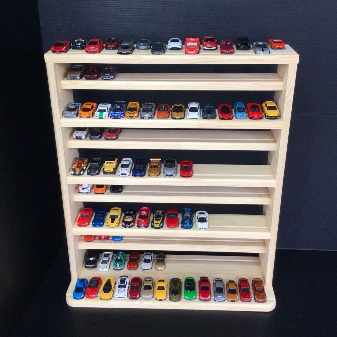 トミカ収納棚9段　140台収納　木製　(新品)