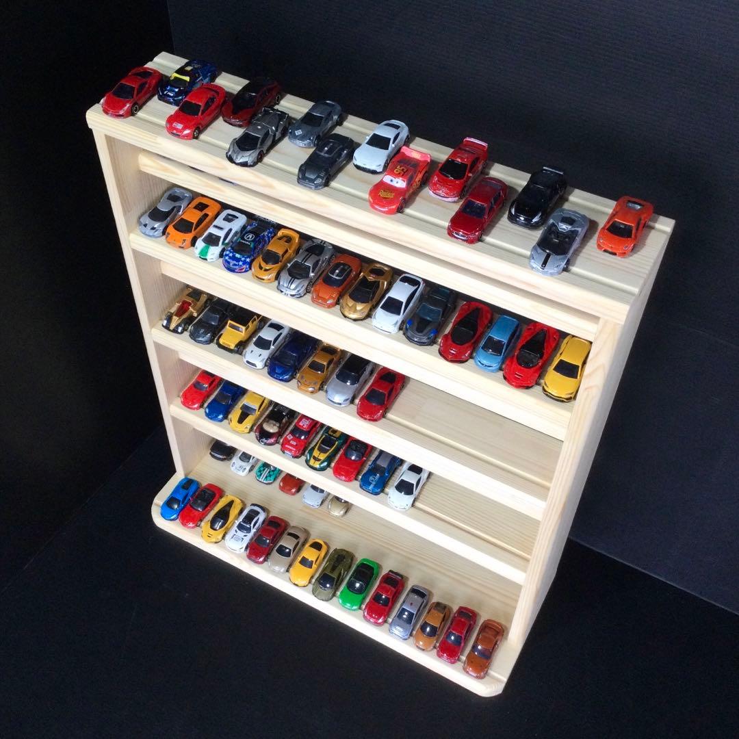 トミカ収納棚9段　140台収納　木製　(新品)