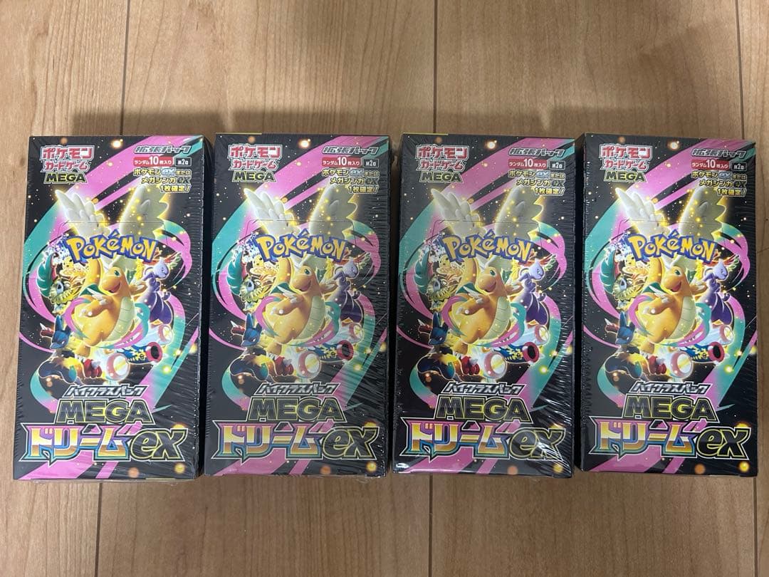 ポケモンカードゲーム　MEGAドリームex シュリンク付き　4BOX