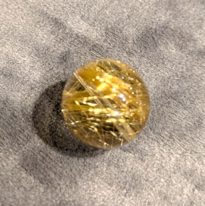 【金運】ゴールドルチルクォーツ　天然石　パワーストーン【鑑別書付】ハイクラス