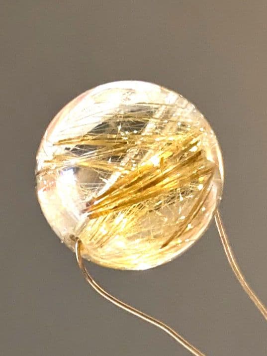 【金運】ゴールドルチルクォーツ　天然石　パワーストーン【鑑別書付】ハイクラス