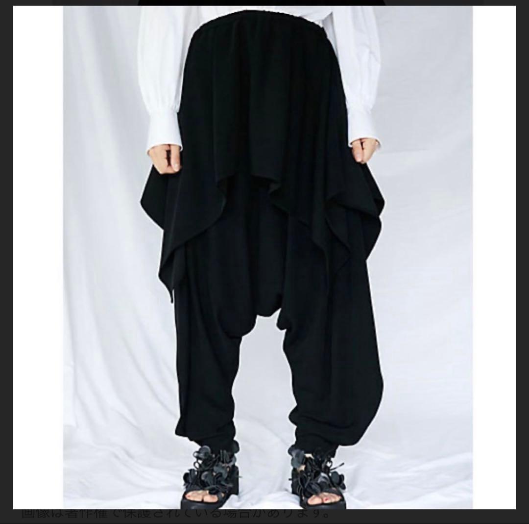 【1/4まで限定値下げ】enfold エンフォルド　黒 ドレープサルエルパンツ