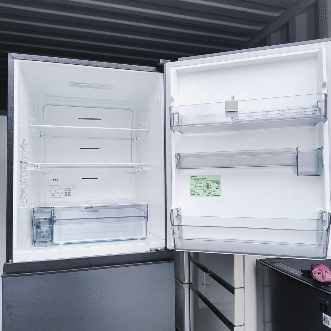 運搬取付無料！おしゃれブラック・マットな質感純正東芝冷蔵庫！超美品完動品！