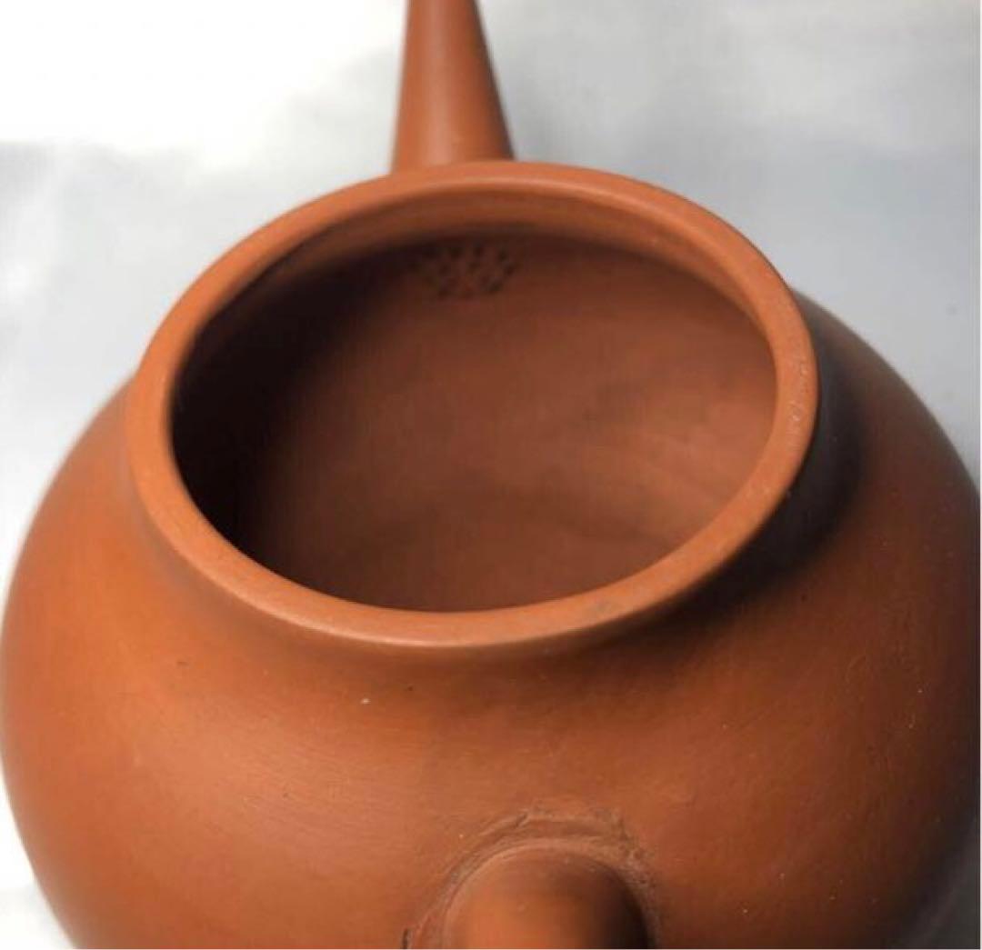 常滑焼　片岡二光　茶銚　朱泥　茶器揃え　器局　付き　後手急須　名工　骨董