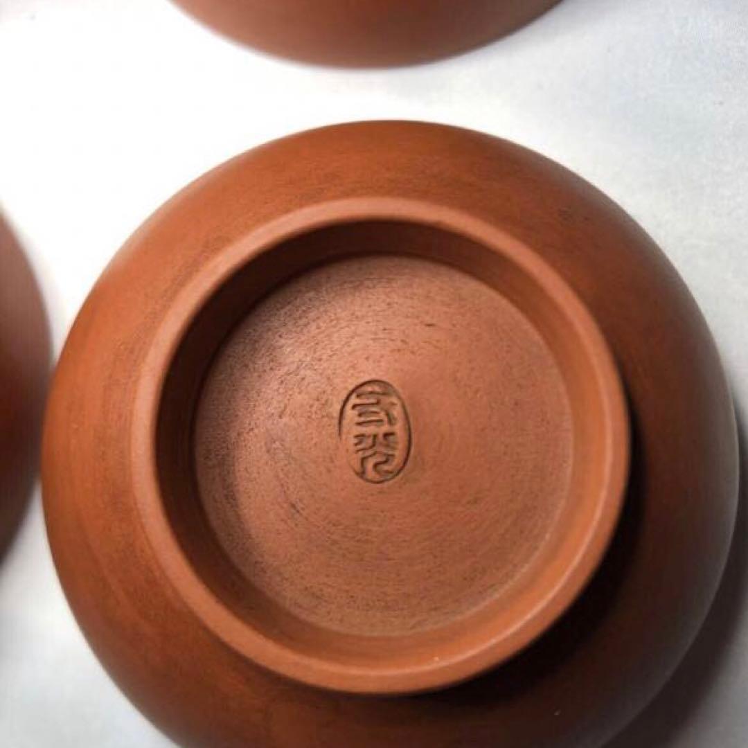 常滑焼　片岡二光　茶銚　朱泥　茶器揃え　器局　付き　後手急須　名工　骨董