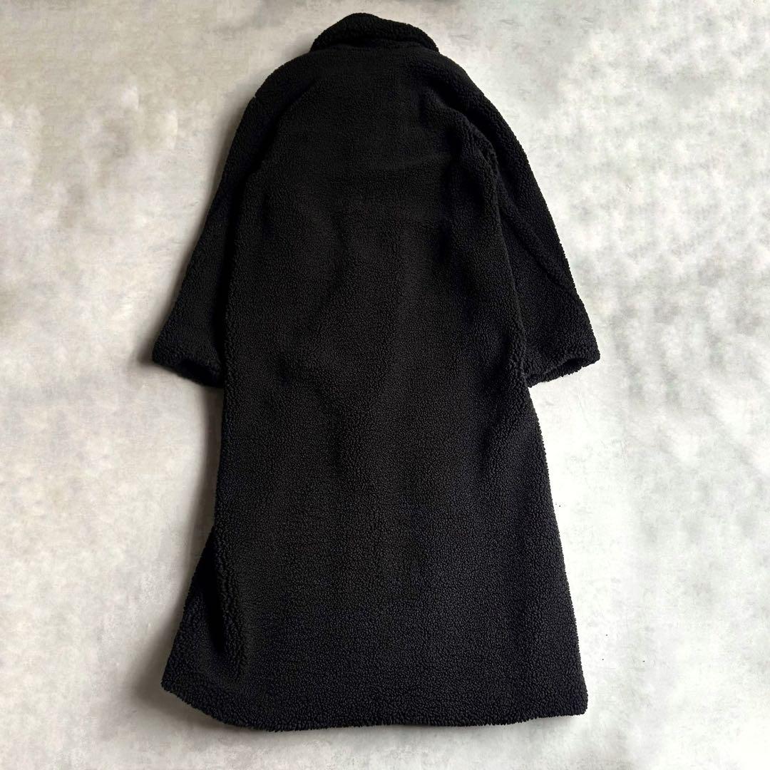 ZARA テディベアコート ボア チェスターコート マキシ丈 シングル 黒