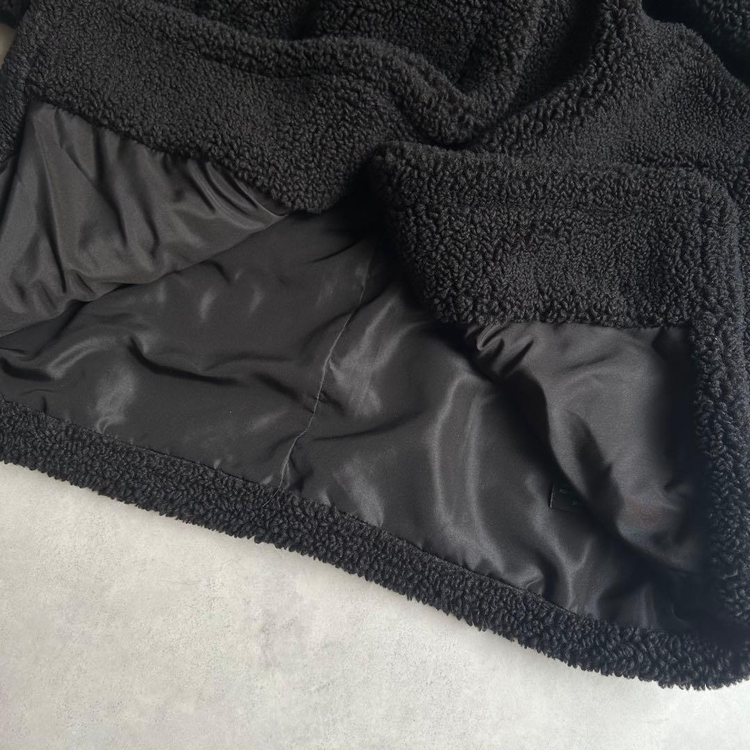 ZARA テディベアコート ボア チェスターコート マキシ丈 シングル 黒