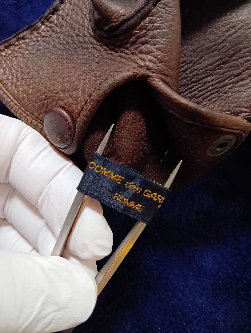 COMME des GARÇONS HOMMEレザー手袋 ブラウン