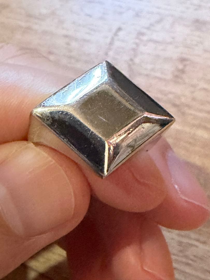 CELINE セリーヌ スクエア シルバーリング メンズ 58/18号