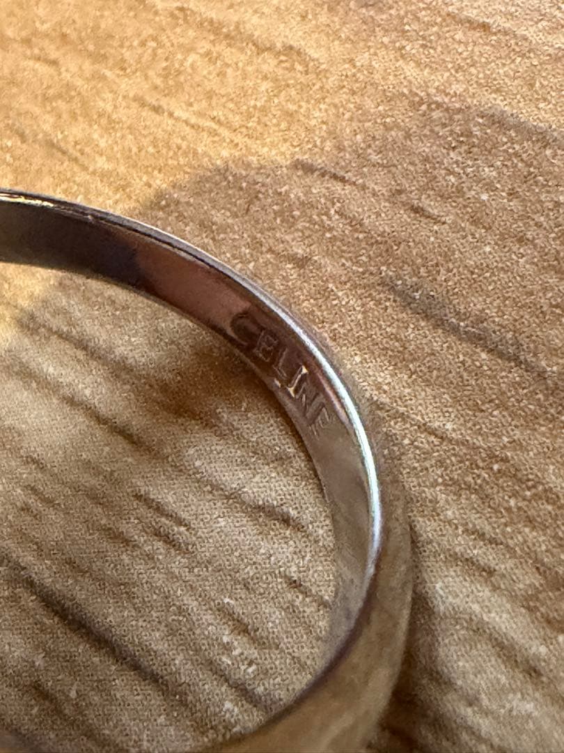 CELINE セリーヌ スクエア シルバーリング メンズ 58/18号