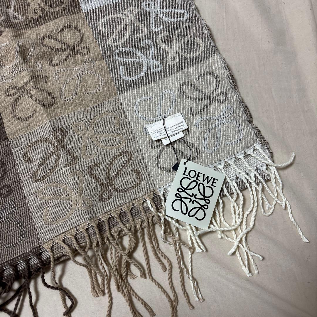 ~*~様 パターン入りマフラー ベージュ系