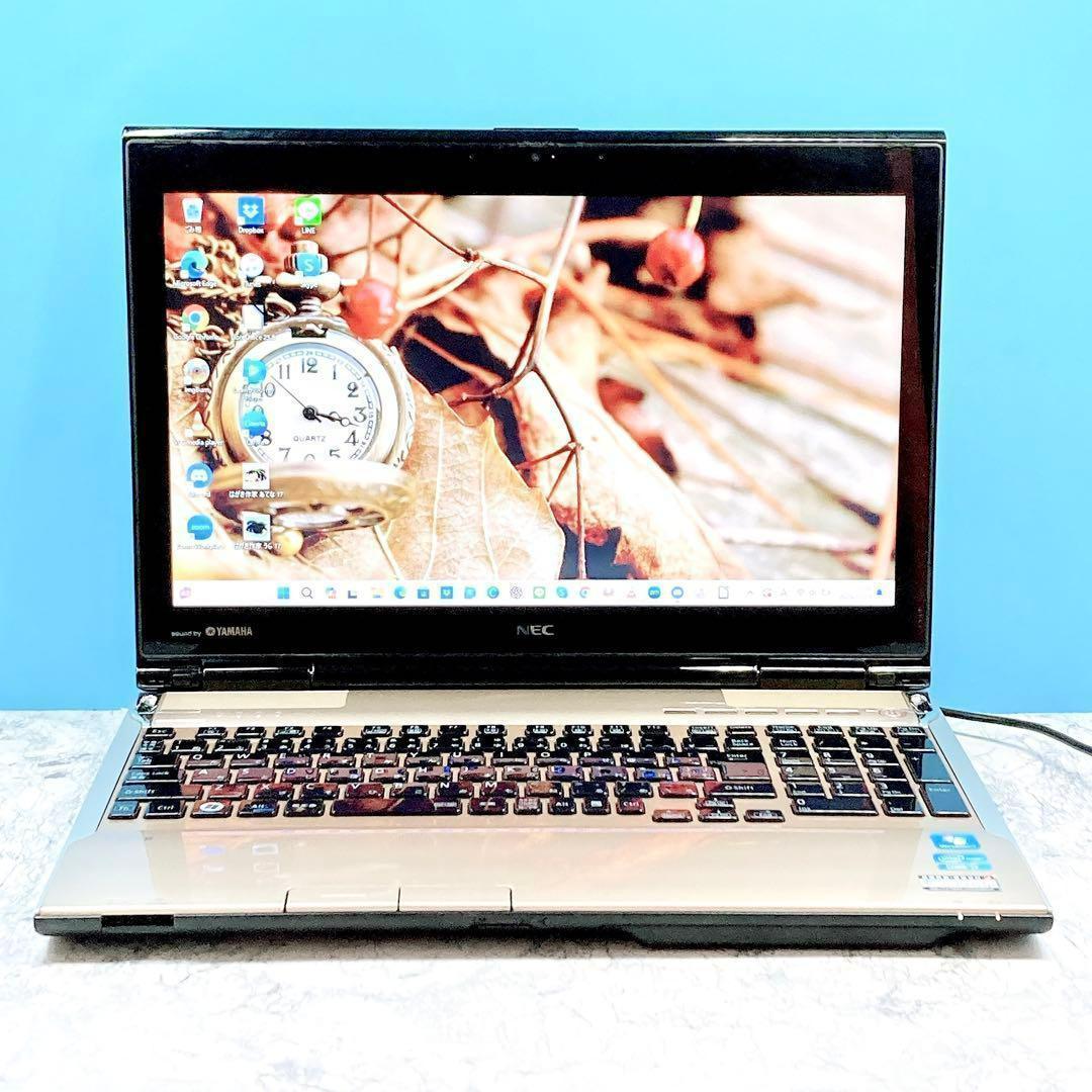 人気✨i7✨Win11✨ブルーレイ✨オフィス✨LAVIEゴールドノートパソコン