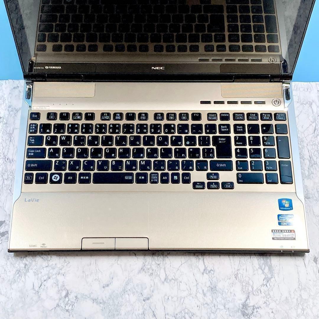 人気✨i7✨Win11✨ブルーレイ✨オフィス✨LAVIEゴールドノートパソコン