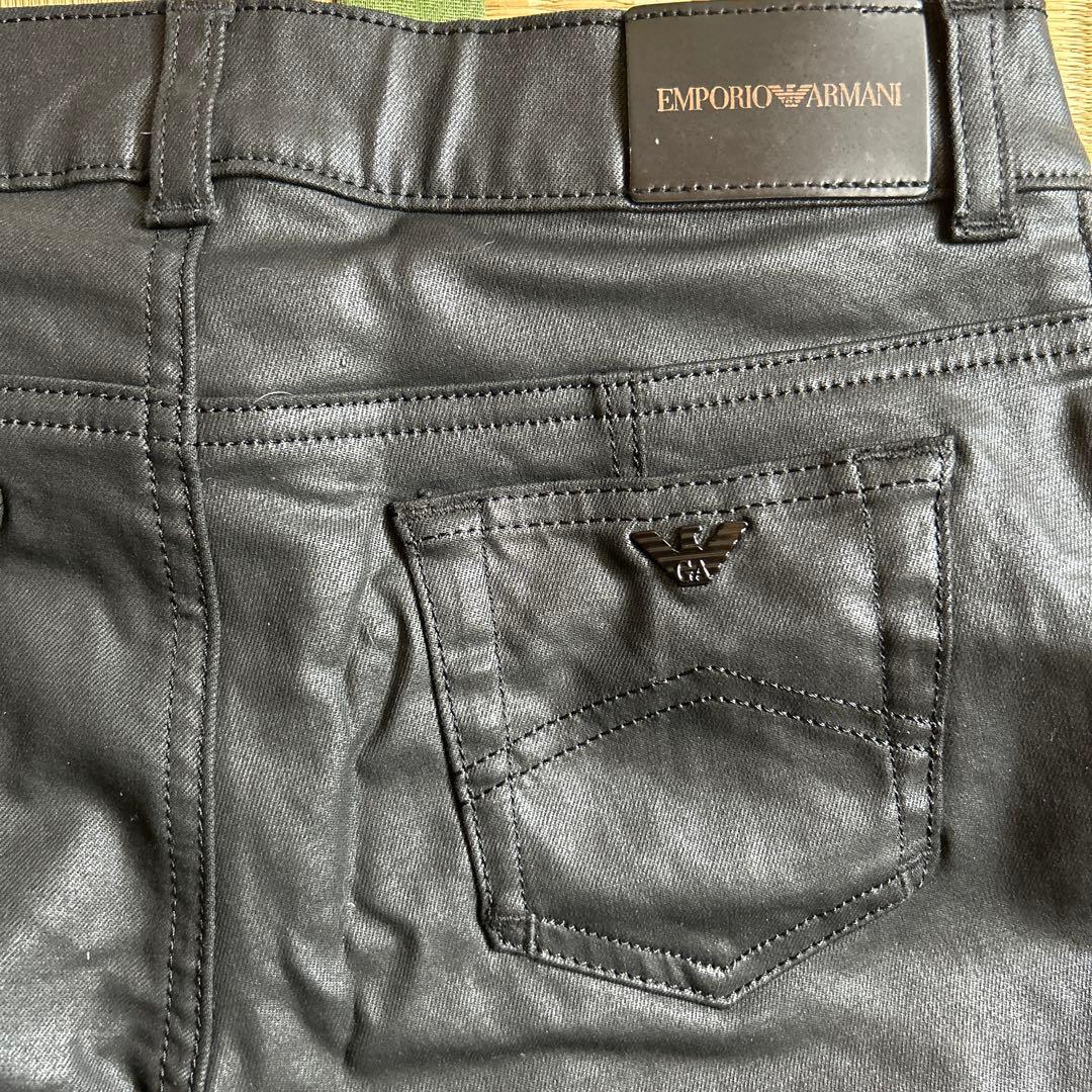 ゆら　エンポリオ・アルマーニ　キッズ　レザー風パンツ