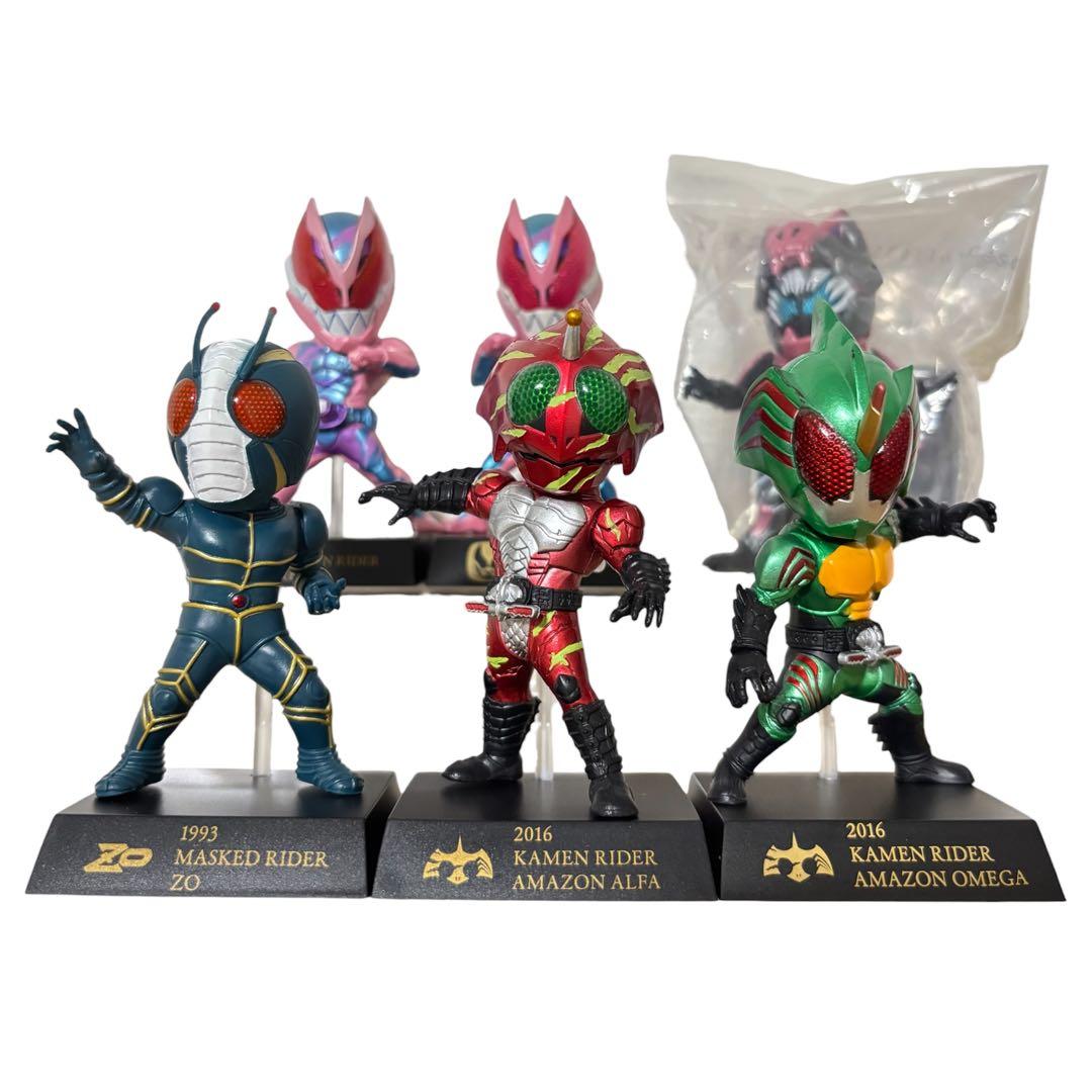 仮面ライダー　50thデフォルメクスフィギュア◎ZO アマゾンアルファ等　計5体