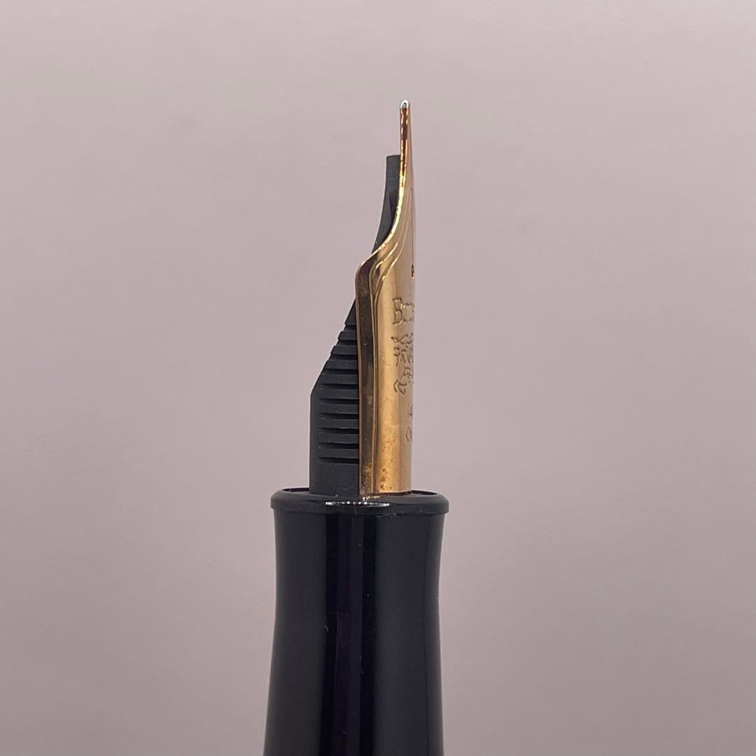 PE796□Burberrys バーバリー 万年筆 ブライヤー軸 14Kニブ