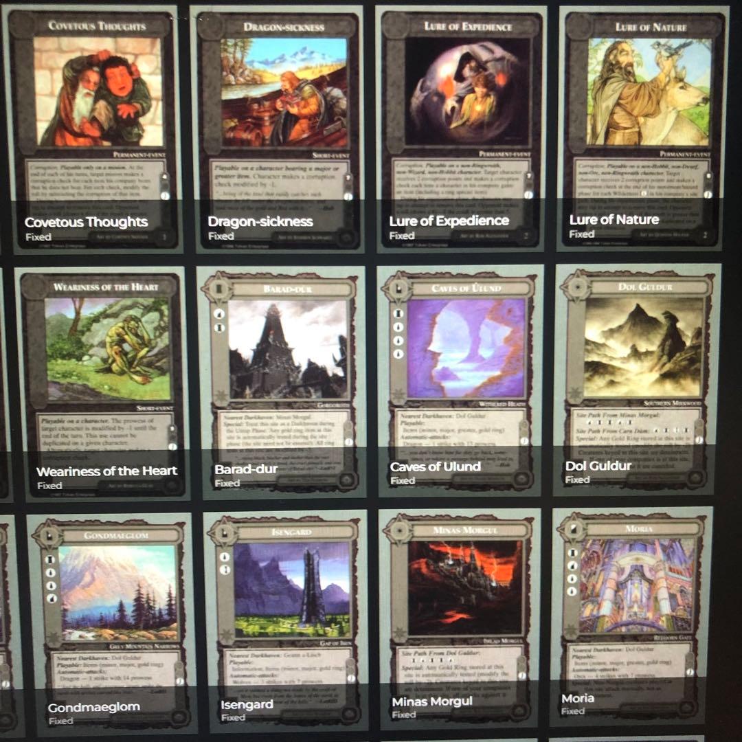 ミドルアース　カード　チャレンジデッキJ ccg 指輪物語　希少