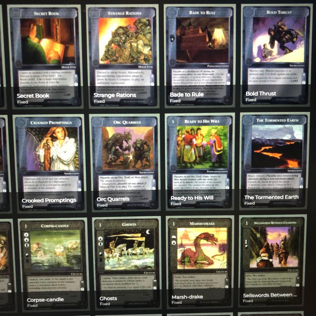 ミドルアース　カード　チャレンジデッキJ ccg 指輪物語　希少