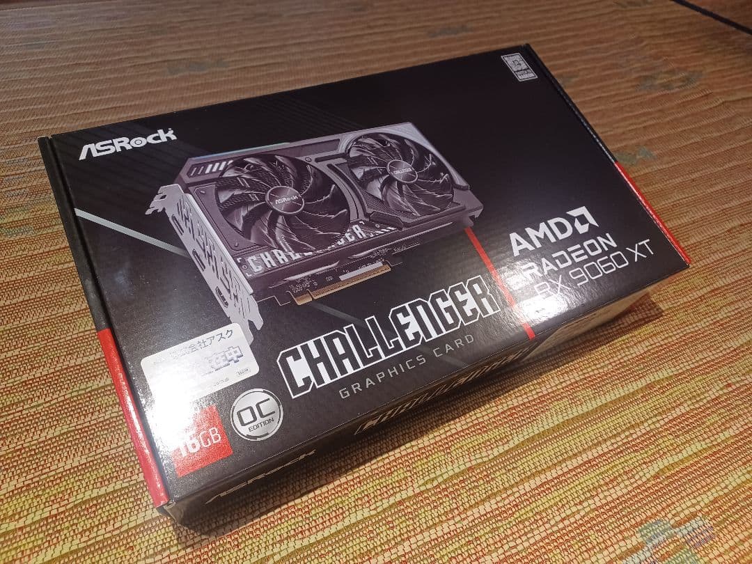 ASRock AMD RADEON RX9060XT 16GB (新品：未開封)