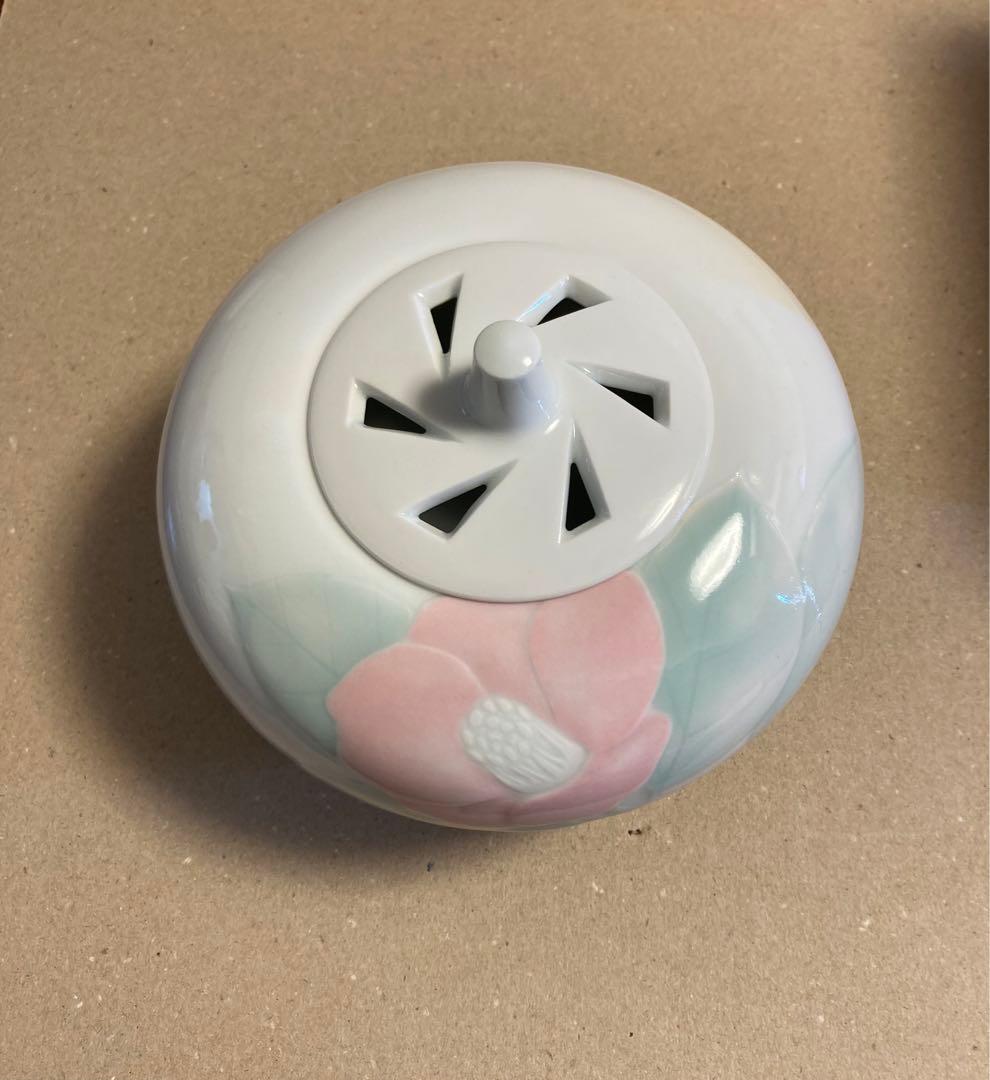 香炉 丸山輝悦作 『椿文香炉』 桐箱入り