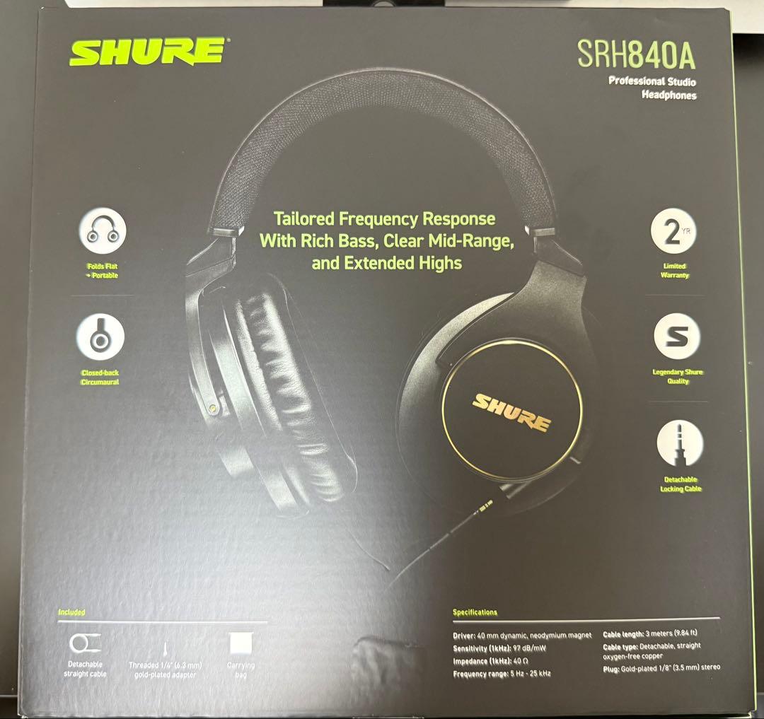 【最終値下げ】SHURE SRH840A