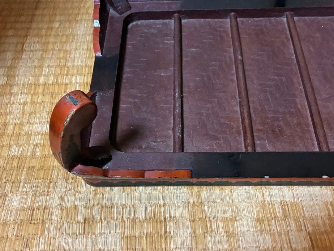 木製 漆塗 四足 花台 架台 時代物 中国？