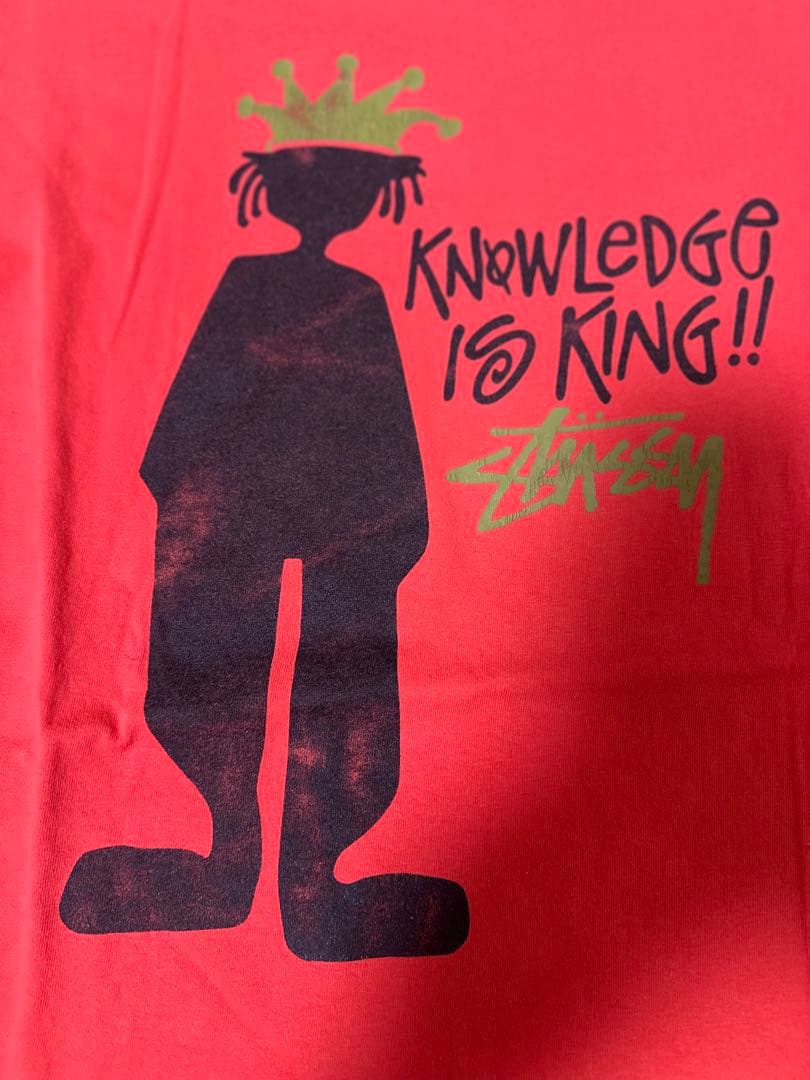 OldStussy Knowledge is King Tシャツ 赤