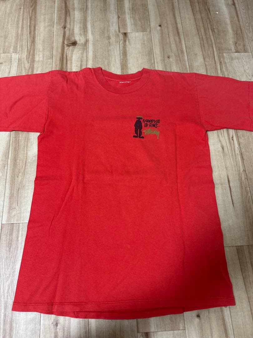 OldStussy Knowledge is King Tシャツ 赤