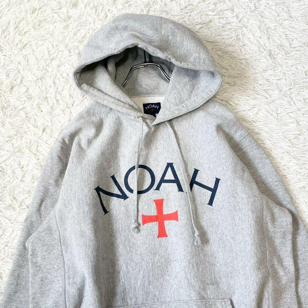 NOAH　ノア　パーカー　カナダ製　ロゴ　プリント　スウェット　大きいサイズ