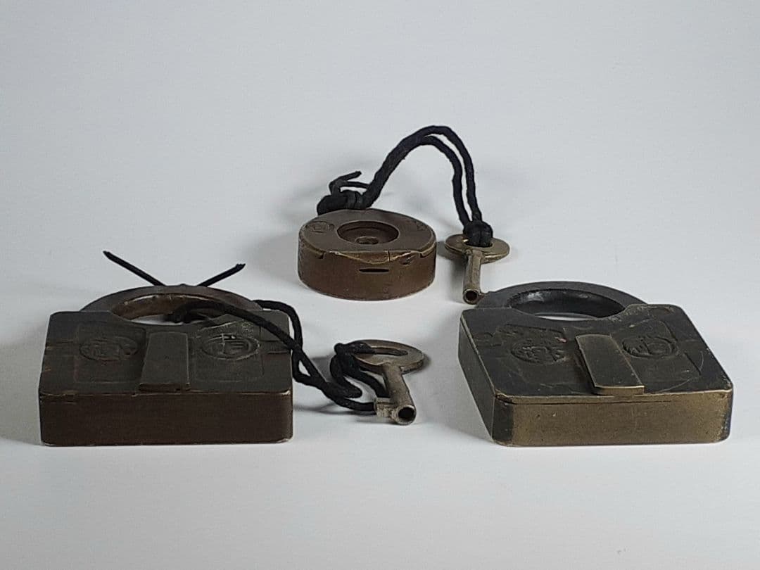 鉄道　錠前　3点　IWATA&CO.TOKYO 南京錠　岩田製　国鉄