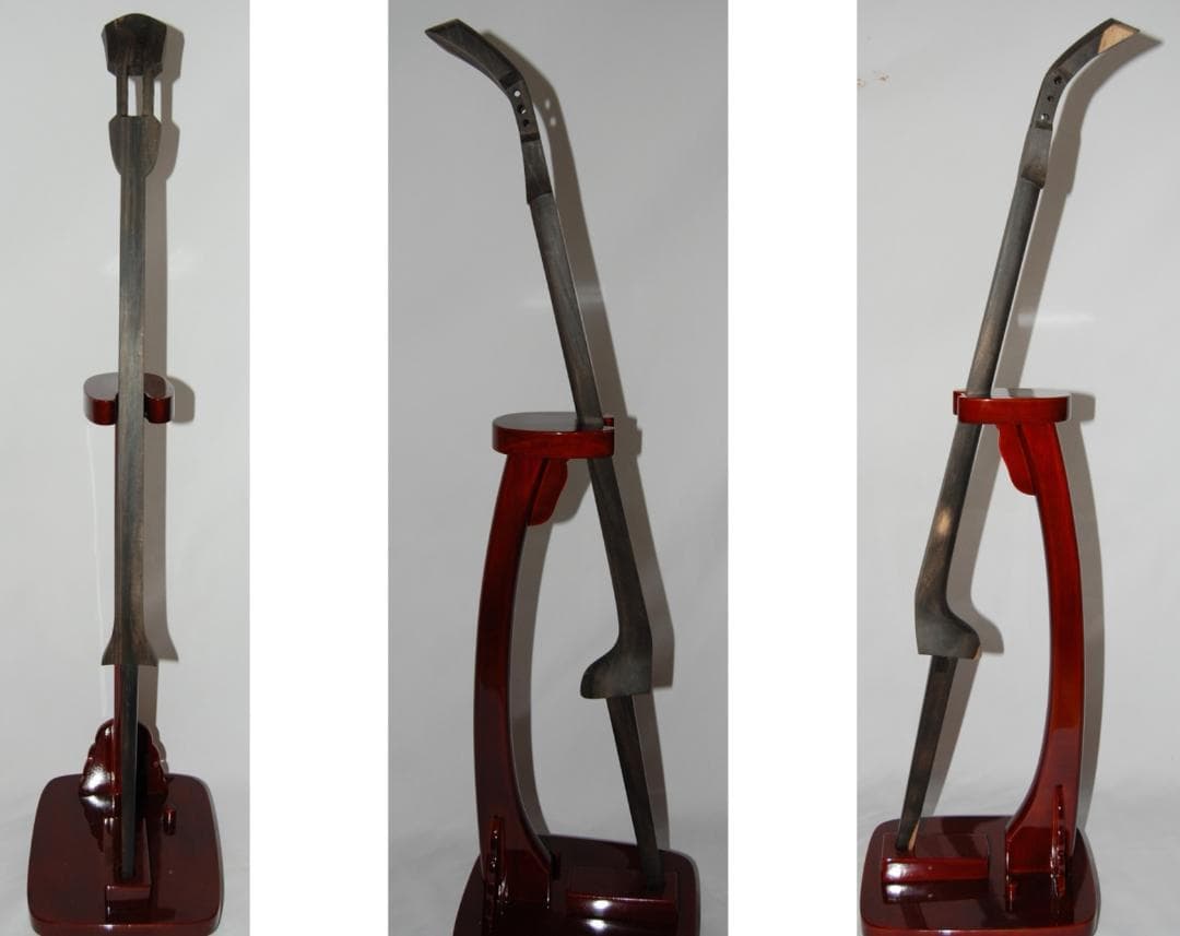 沖縄三線　黒檀　塗なし　与那城型　棹のみ