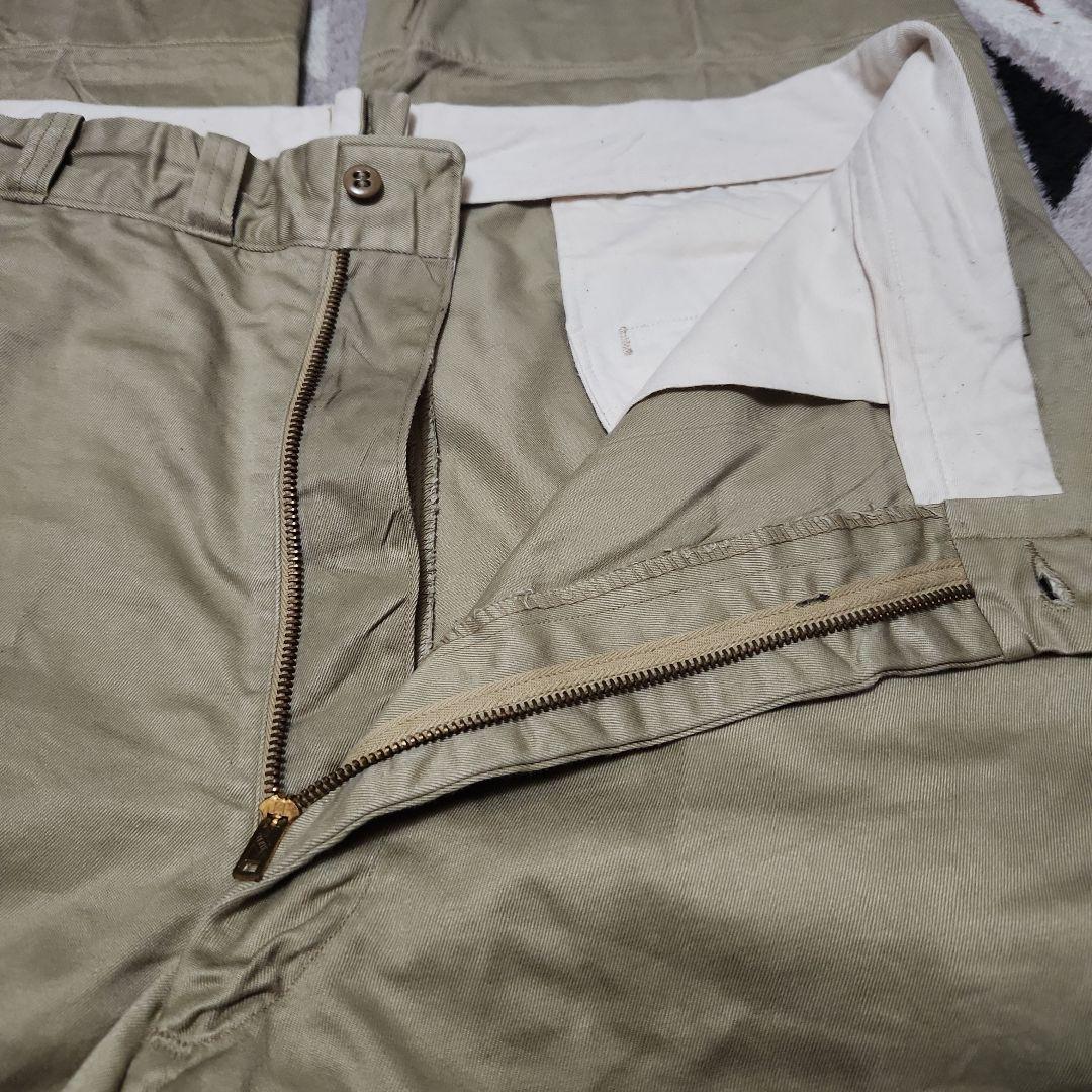 60s USミリタリー チノトラウザーズ ベージュ 38x31