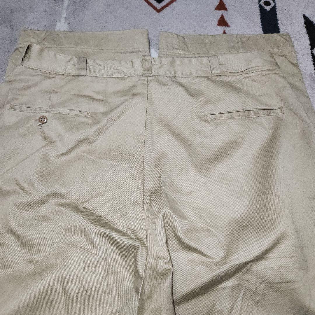 60s USミリタリー チノトラウザーズ ベージュ 38x31