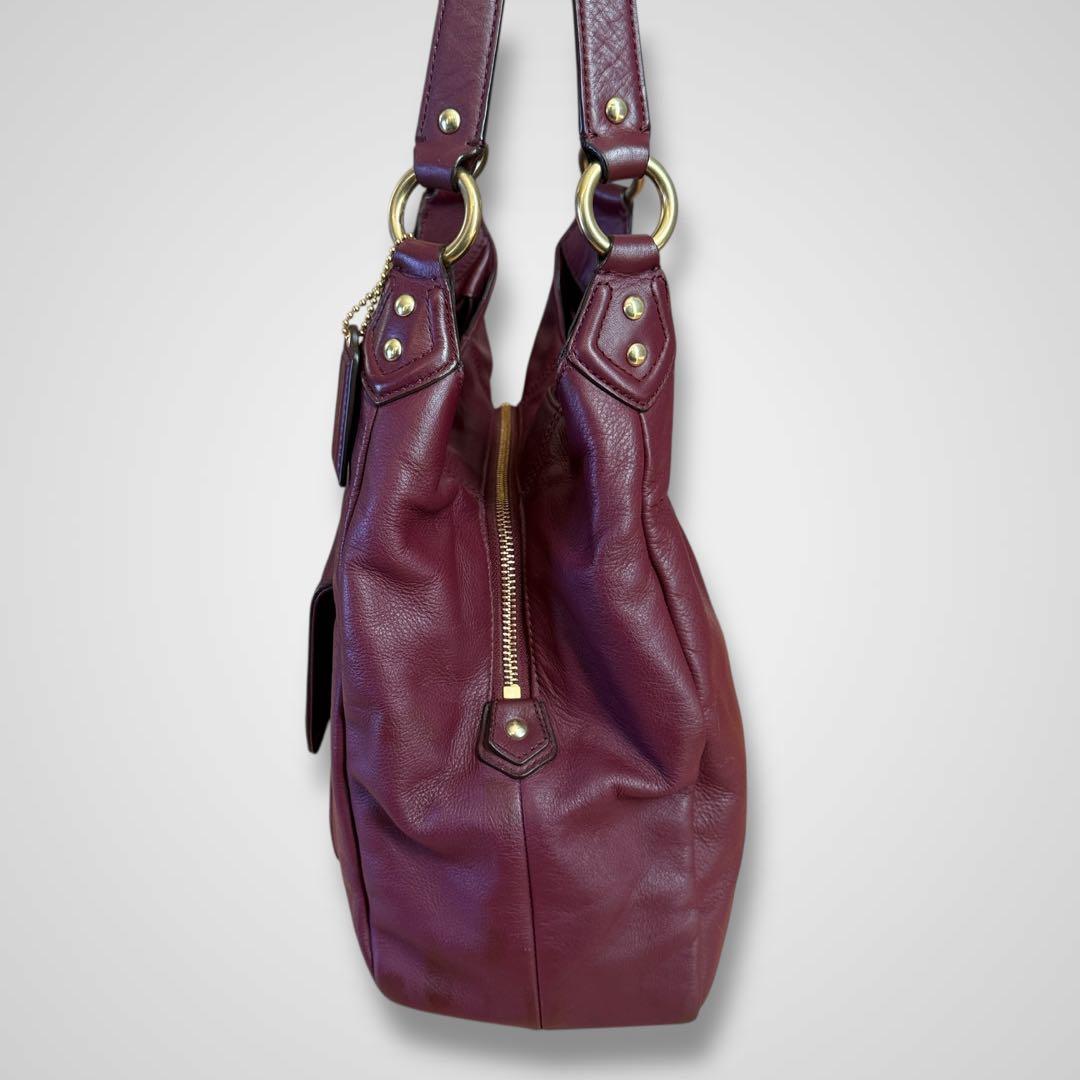 バッグ COACH SOHO leather bag Satchel Burgundy