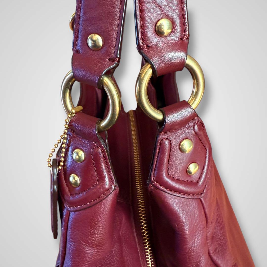 バッグ COACH SOHO leather bag Satchel Burgundy