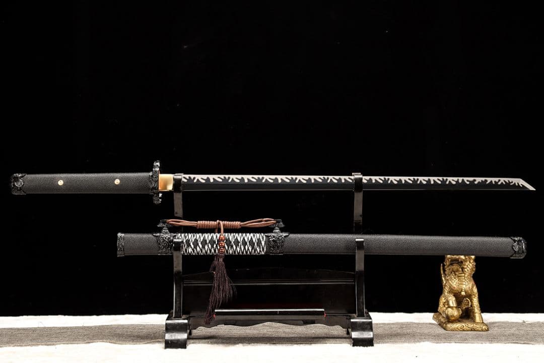 武具　刀装具　日本刀　模造刀 横刀 直刀 黒獅子唐横刀