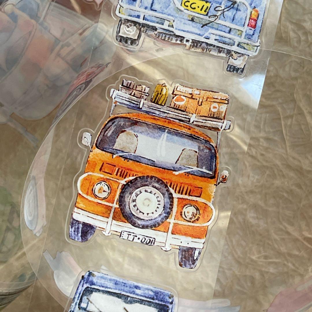 新品　DINGDING　A52車車　PET霧面型抜きタイプマスキングテープ　5m