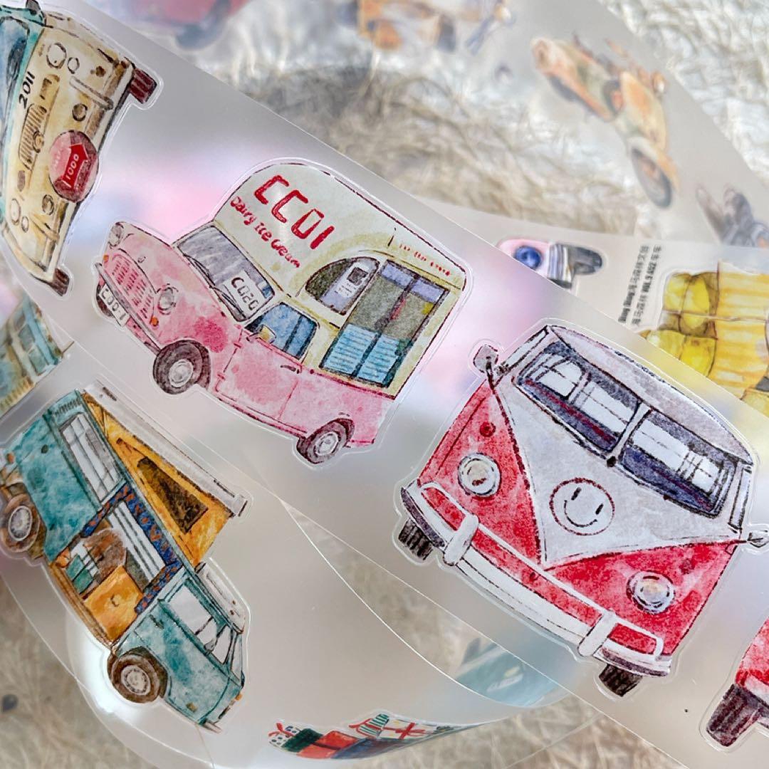 新品　DINGDING　A52車車　PET霧面型抜きタイプマスキングテープ　5m