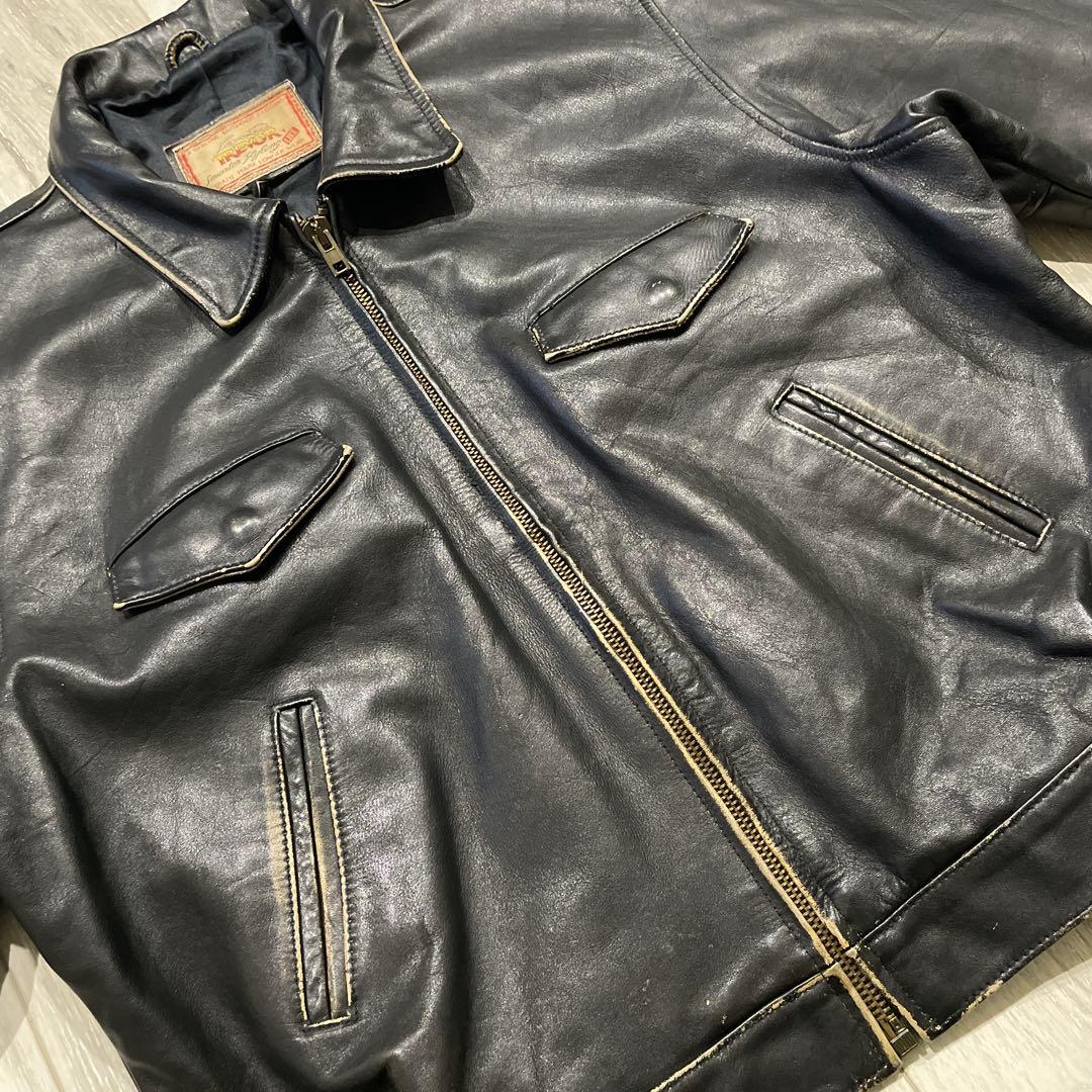 80s Lee TREVOR 2XL レザージャケット ライダースジャケット